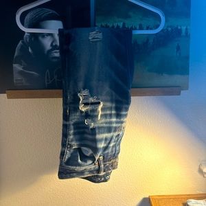 Slightly Ripped AE Blue Jeans